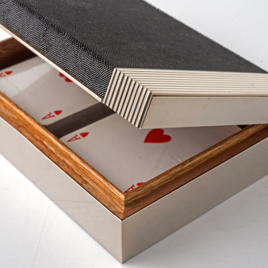 Scatola d'arredo Galucharme Black in pelle di squalo - Design Nino Basso