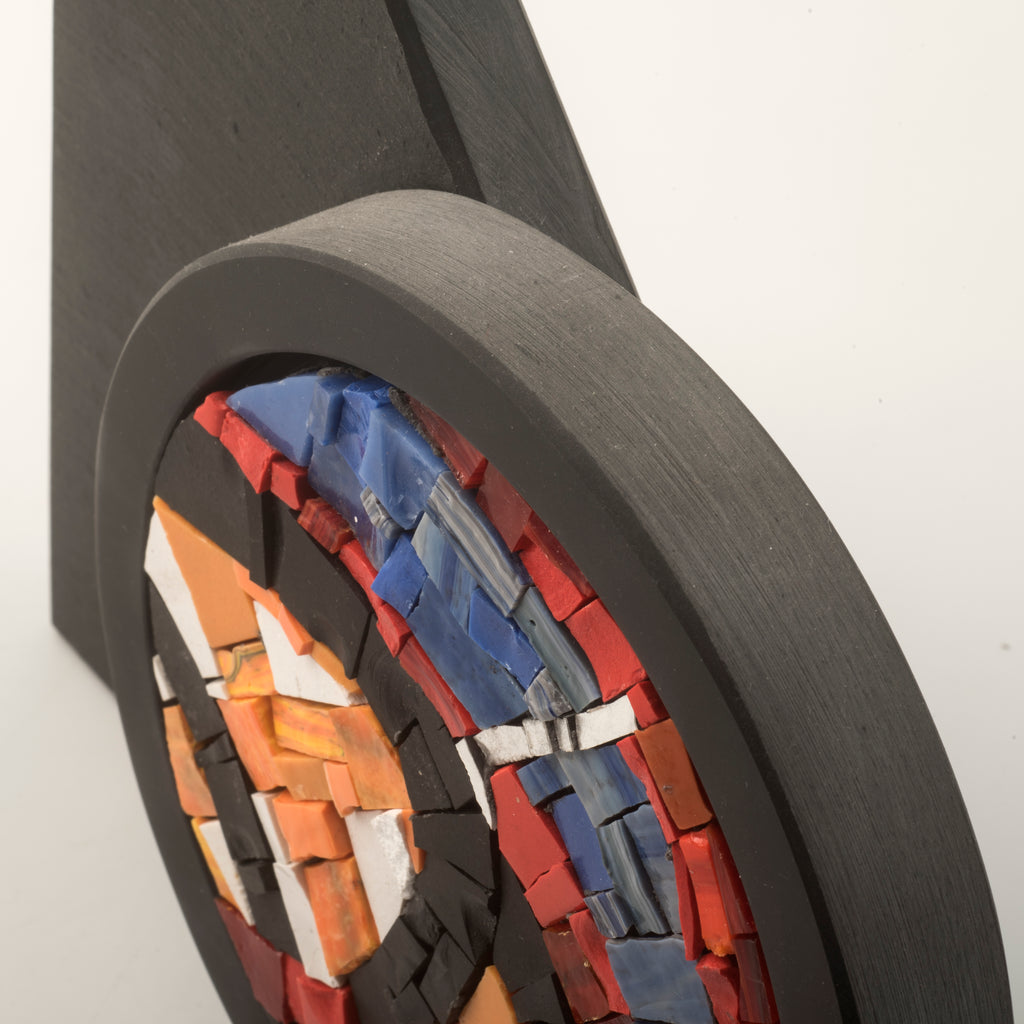 SOLAR EMBLEM - slate and mosaic sculpture - Unique piece
