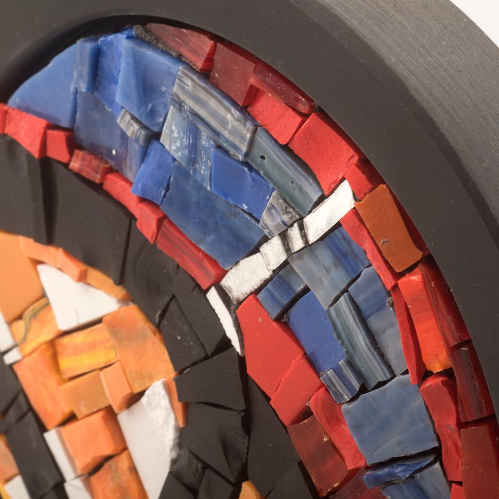 SOLAR EMBLEM - slate and mosaic sculpture - Unique piece