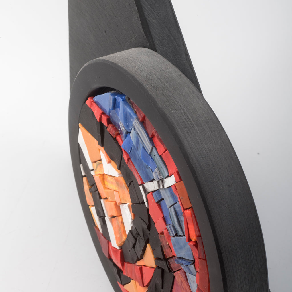 SOLAR EMBLEM - slate and mosaic sculpture - Unique piece