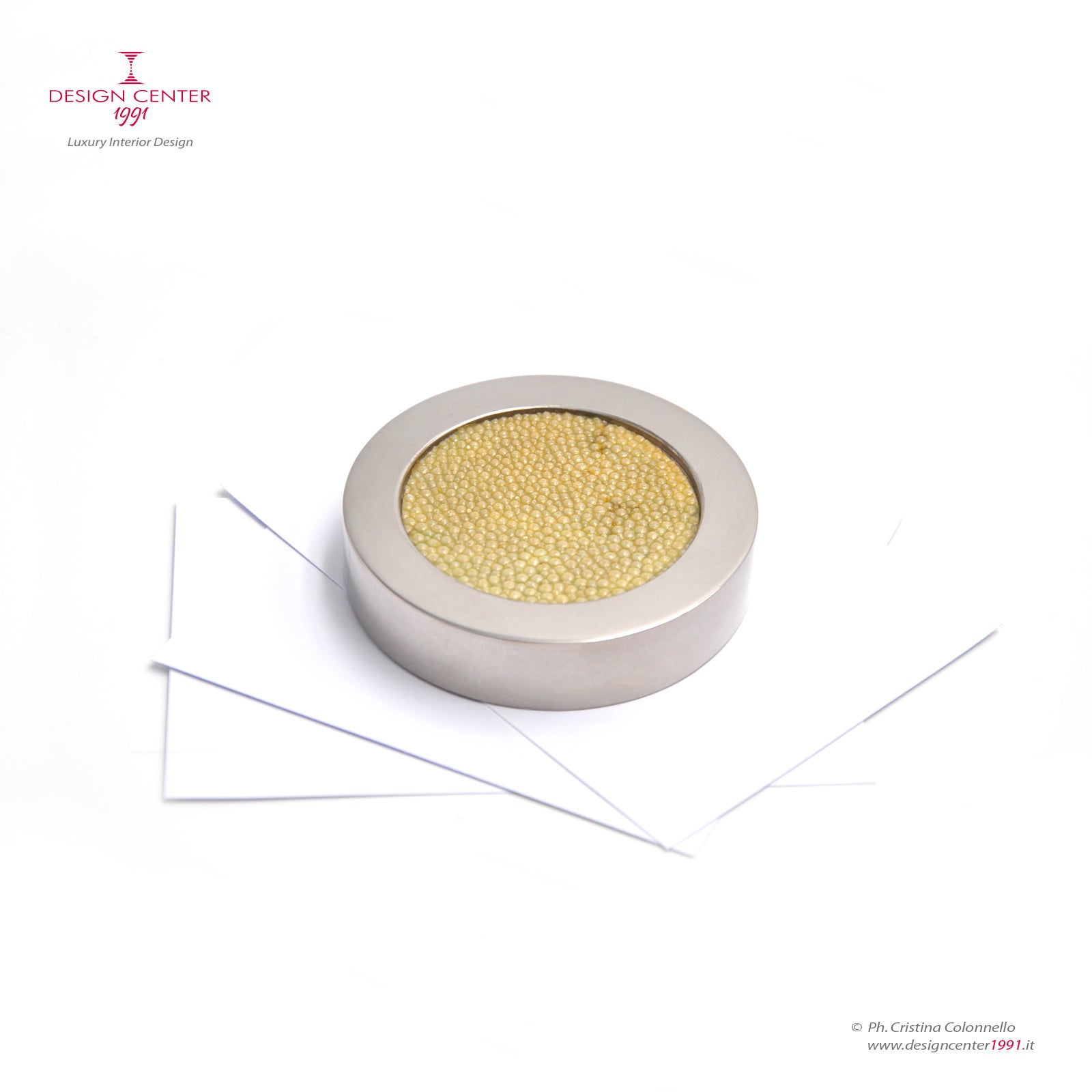 Fermacarte di design in pelle shagreen galuchat - Collezione Galucharme