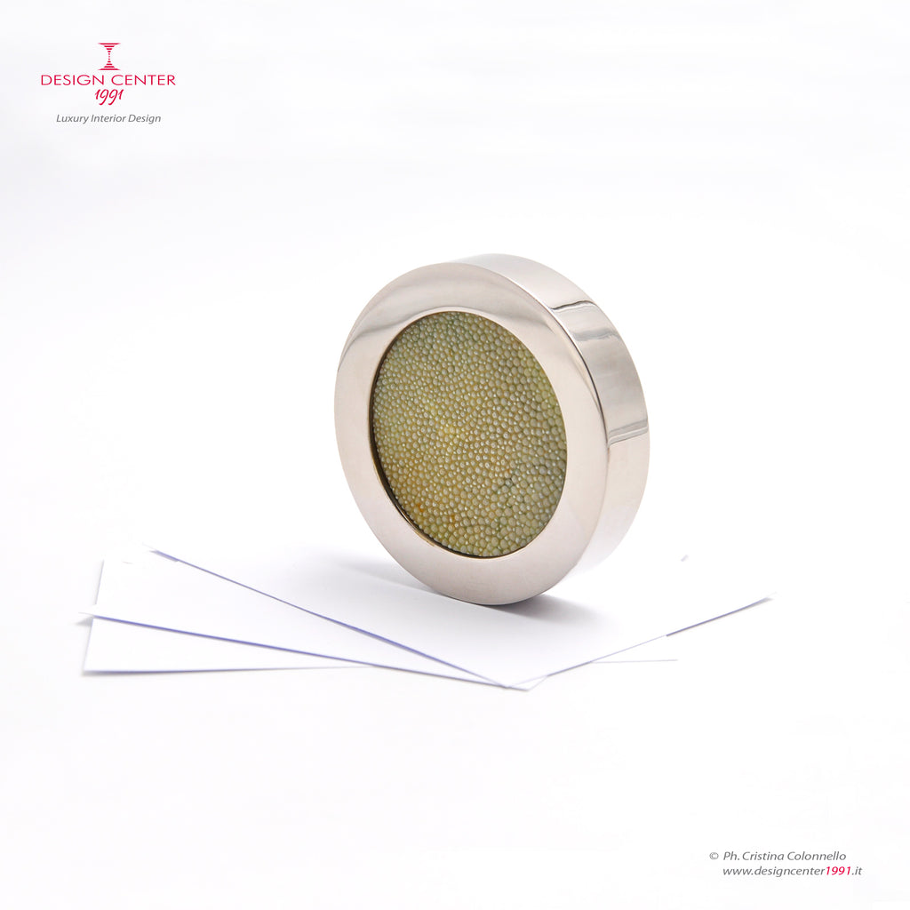 Fermacarte di design in pelle shagreen galuchat - Collezione Galucharme