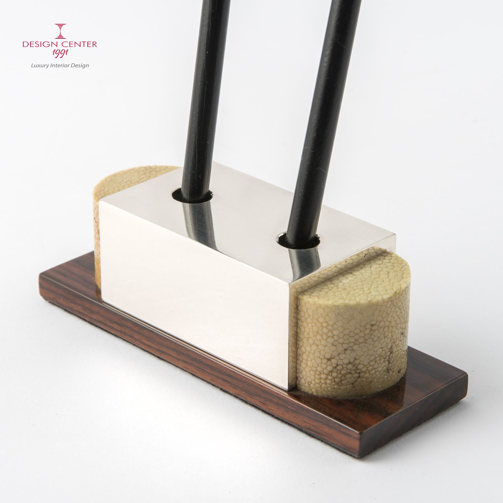 Portapenne Art Déco in argento e pelle shagreen - Collezione Galucharme