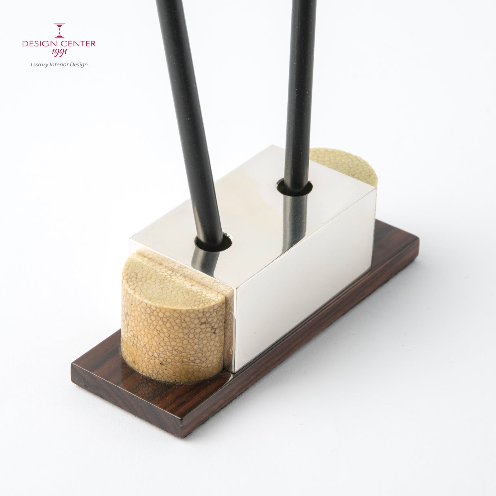 Portapenne Art Déco in argento e pelle shagreen - Collezione Galucharme