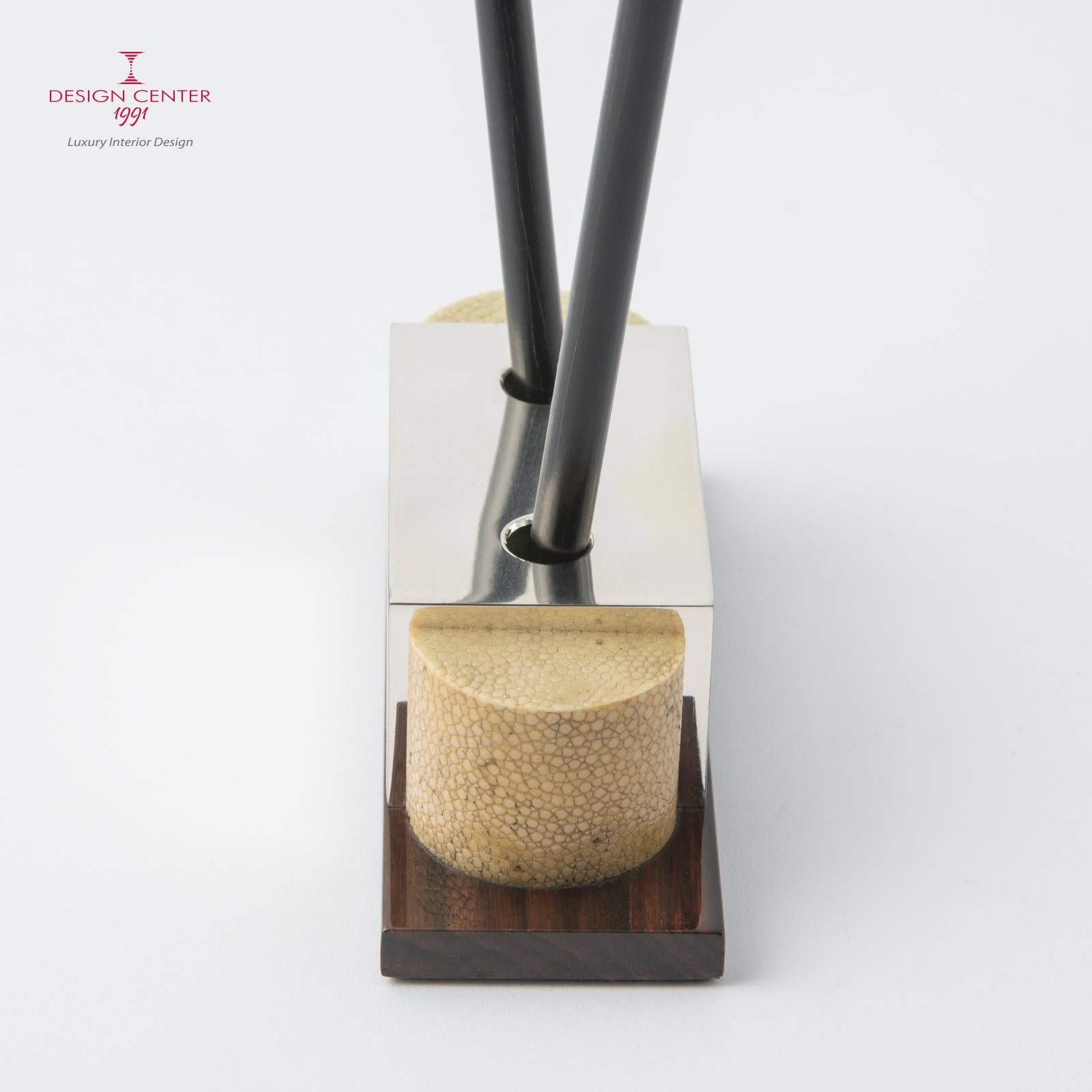 Portapenne Art Déco in argento e pelle shagreen - Collezione Galucharme