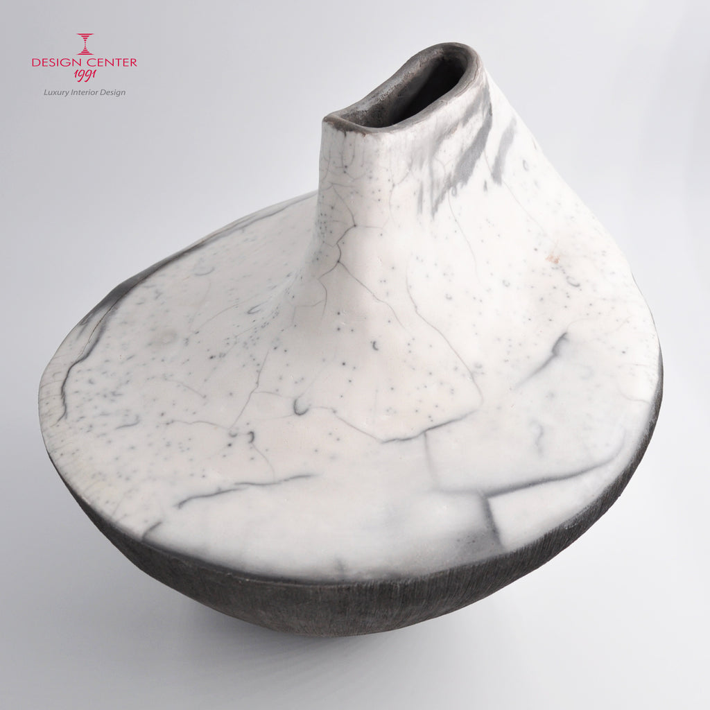 CARLOTTA - Vaso scultura in ceramica raku - Pezzo unico di Nino Basso