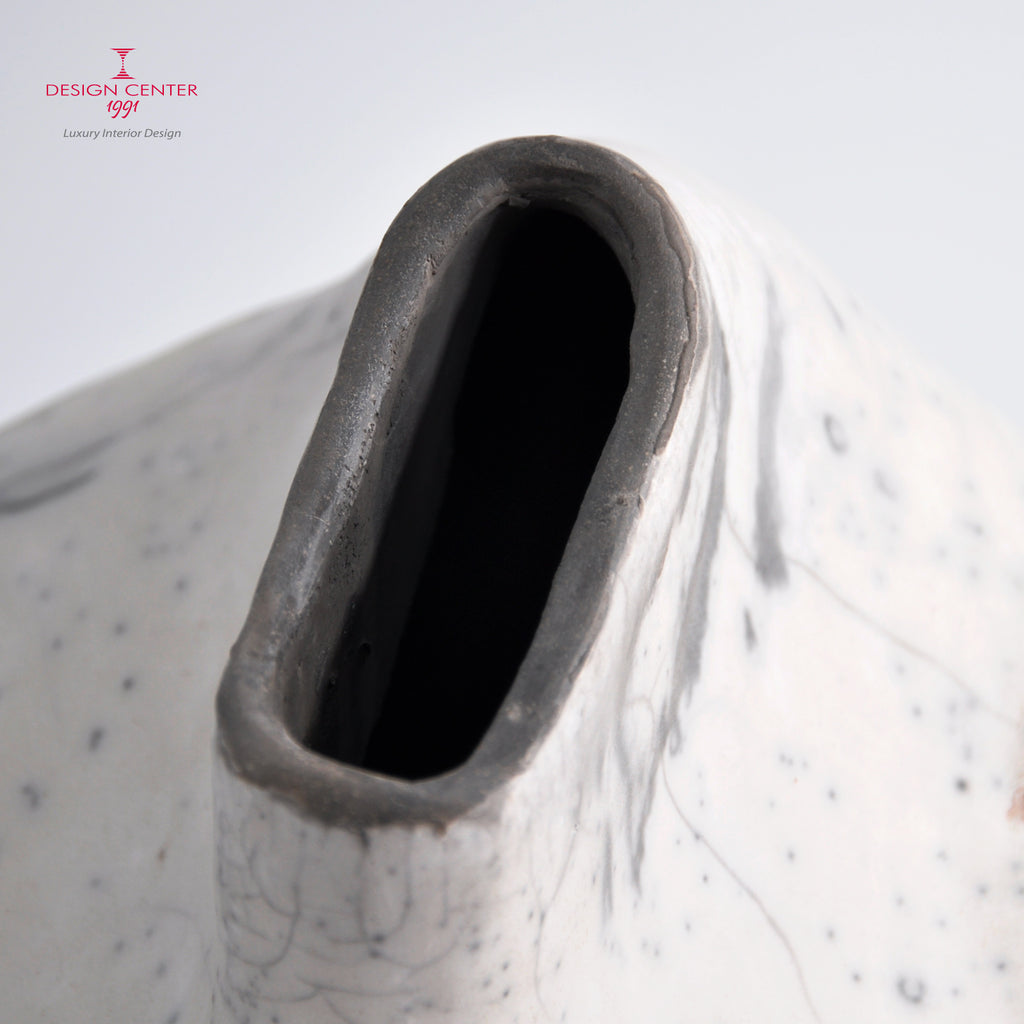CARLOTTA - Vaso scultura in ceramica raku - Pezzo unico di Nino Basso