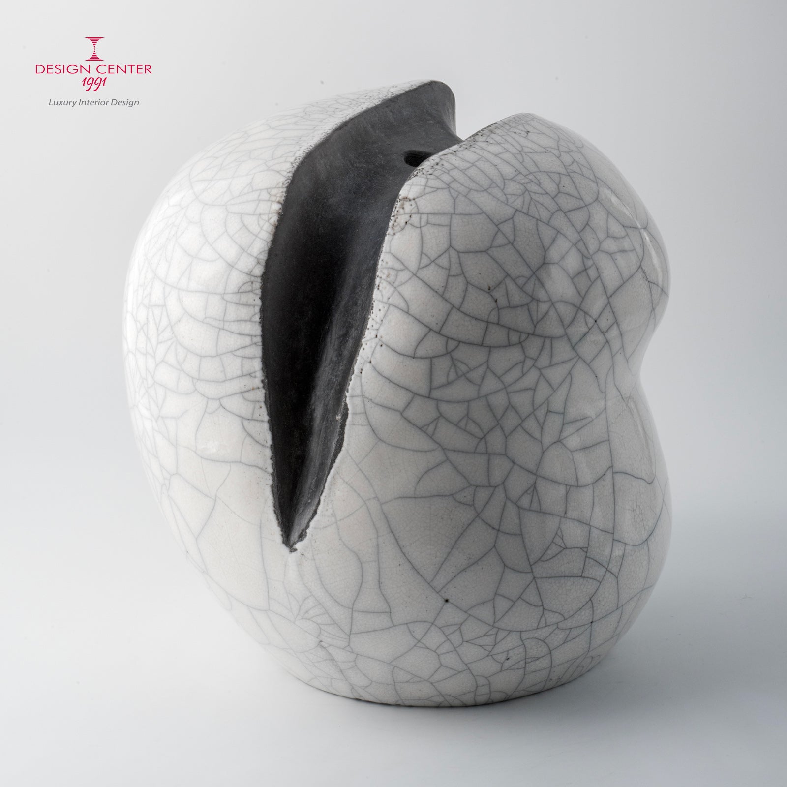SGUARDO ALLA LUNA - Vaso scultura in ceramica raku - Pezzo unico di Nino Basso