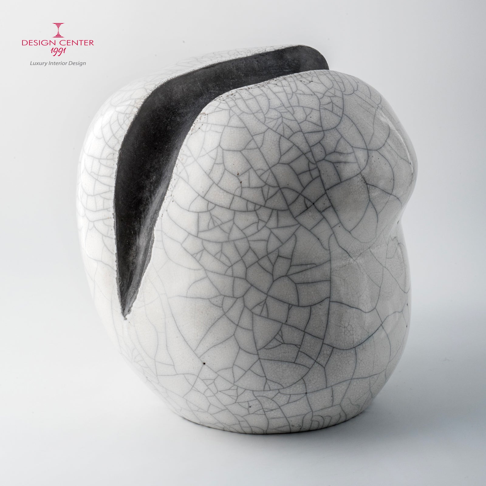 SGUARDO ALLA LUNA - Vaso scultura in ceramica raku - Pezzo unico di Nino Basso