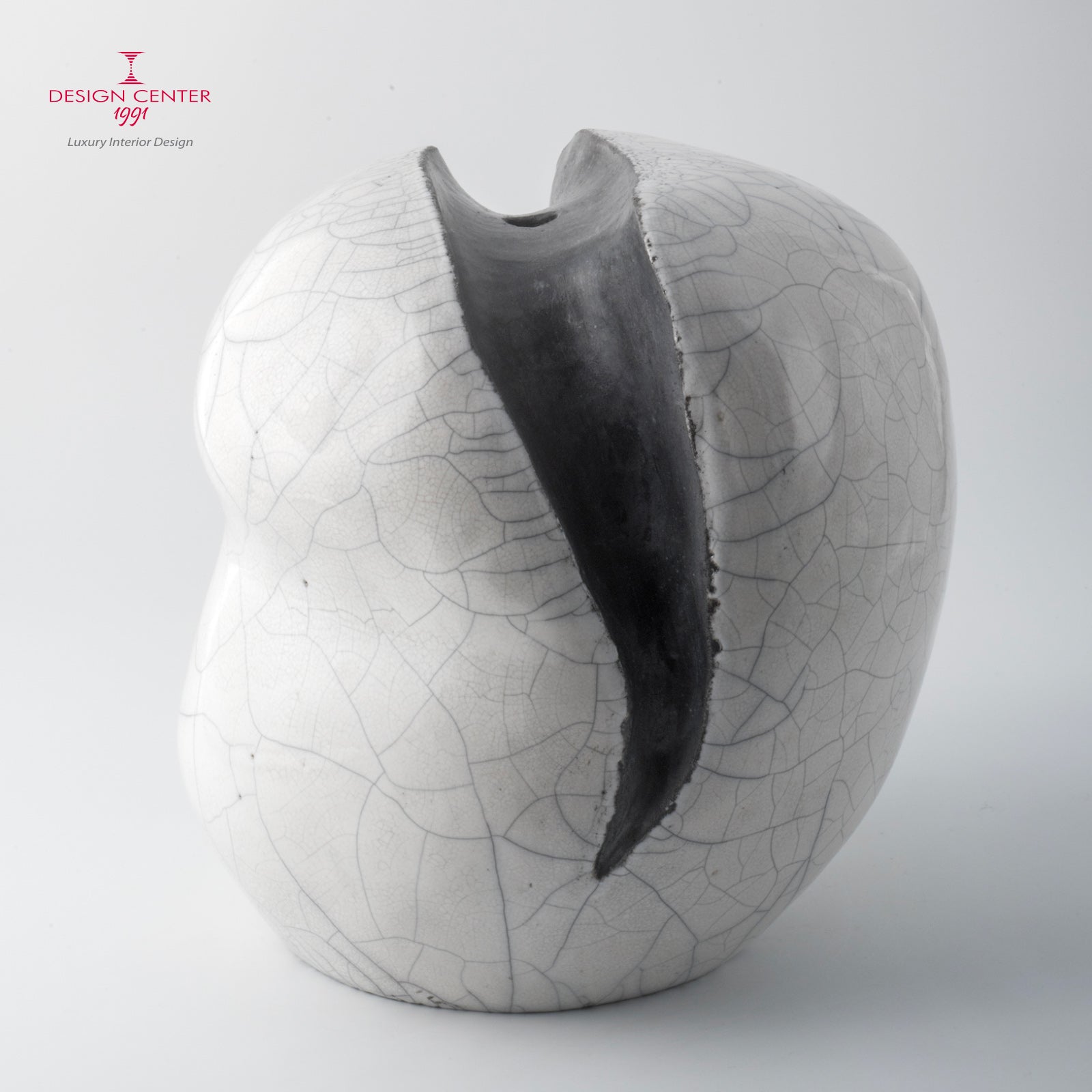 SGUARDO ALLA LUNA - Vaso scultura in ceramica raku - Pezzo unico di Nino Basso