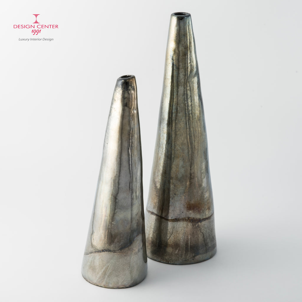 SOLE NOTTURNO  #3 - Vaso scultura in ceramica raku - Pezzo unico di Nino Basso