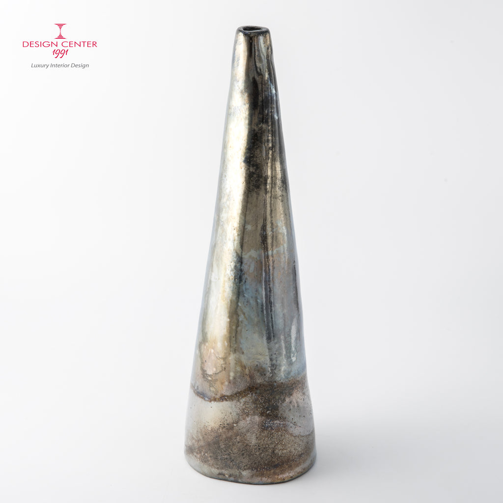 SOLE NOTTURNO  #1 - Vaso scultura in ceramica raku - Pezzo unico di Nino Basso