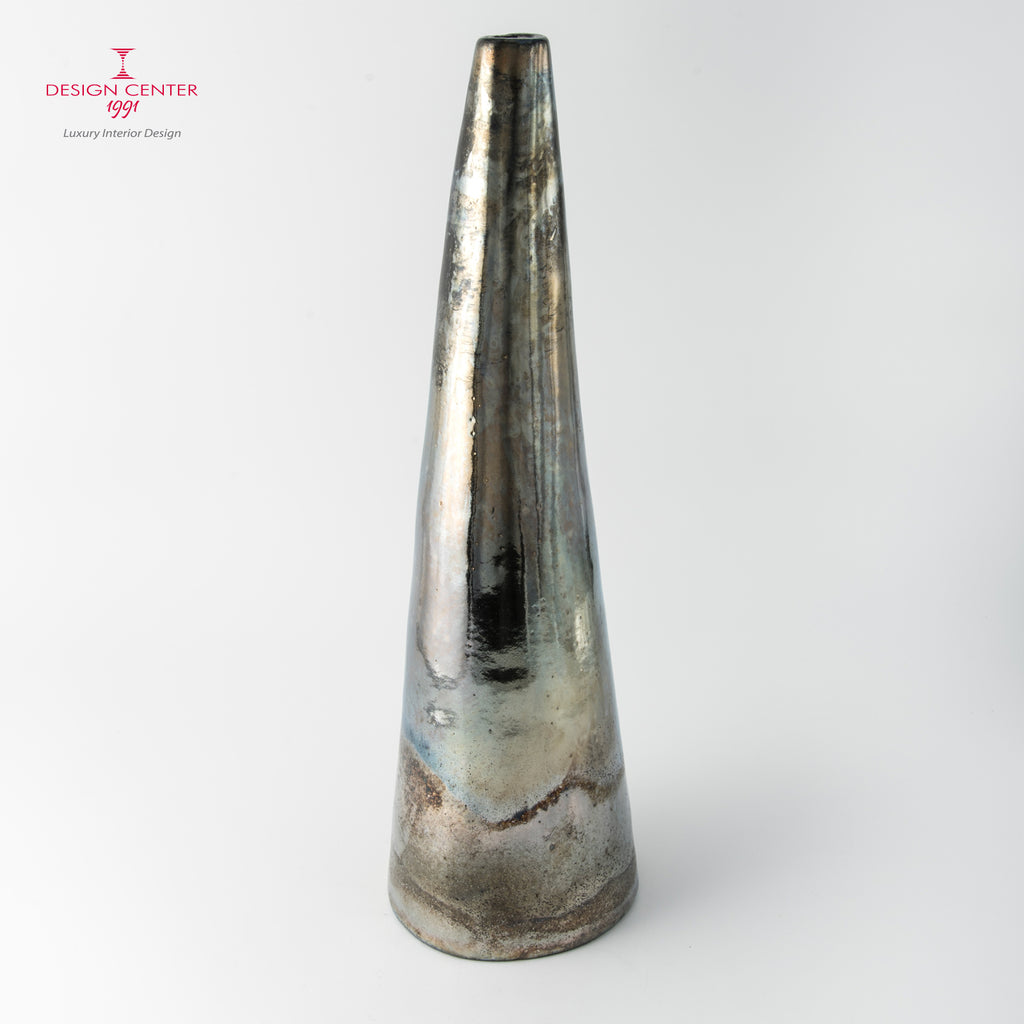 SOLE NOTTURNO  #1 - Vaso scultura in ceramica raku - Pezzo unico di Nino Basso