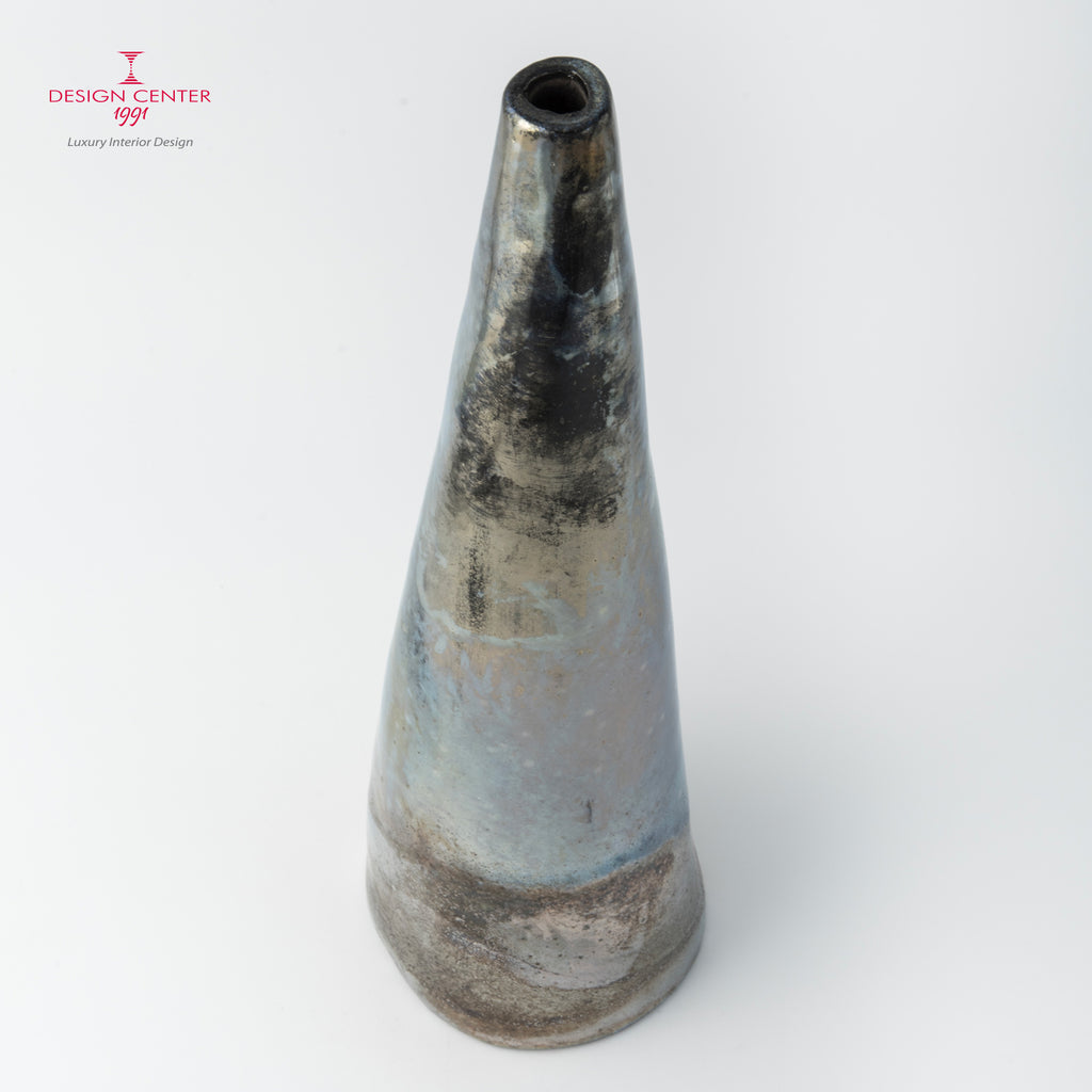 SOLE NOTTURNO  #1 - Vaso scultura in ceramica raku - Pezzo unico di Nino Basso