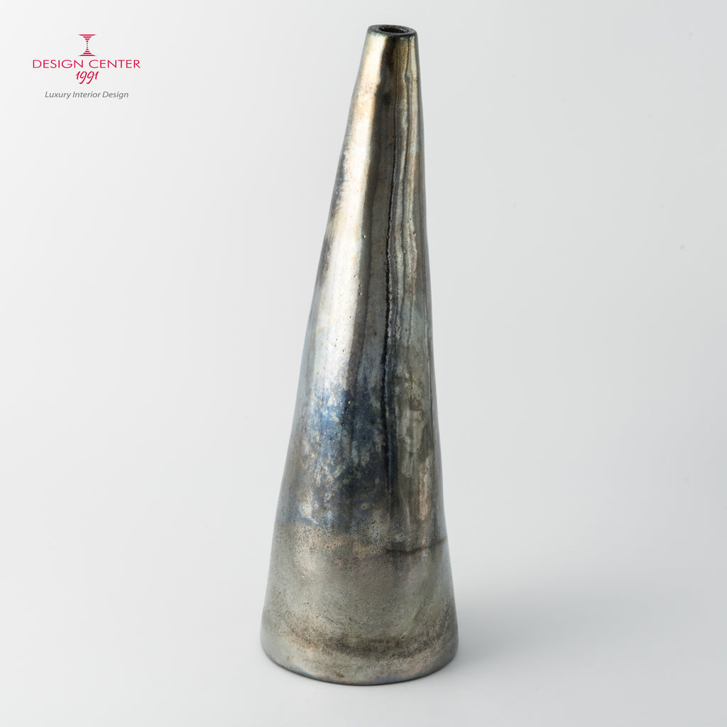 SOLE NOTTURNO #2 - Vaso scultura in ceramica raku - Pezzo unico di Nino Basso