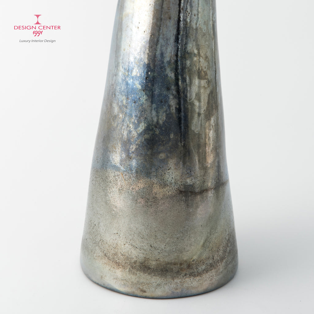 SOLE NOTTURNO #2 - Vaso scultura in ceramica raku - Pezzo unico di Nino Basso