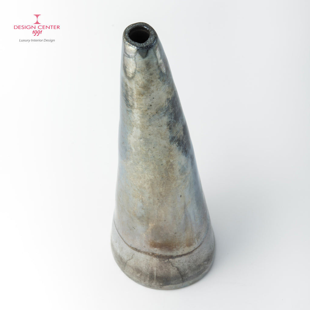 SOLE NOTTURNO #2 - Vaso scultura in ceramica raku - Pezzo unico di Nino Basso