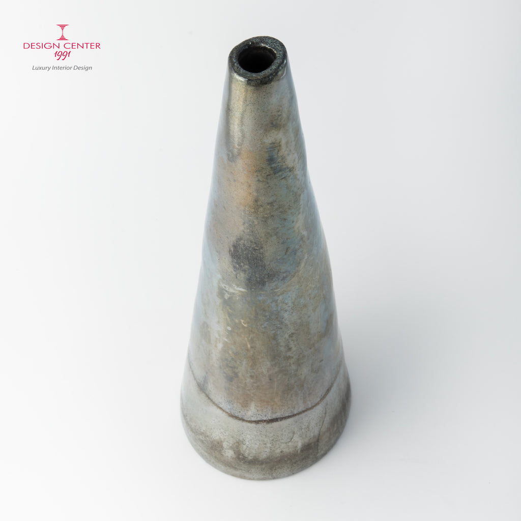 SOLE NOTTURNO #2 - Vaso scultura in ceramica raku - Pezzo unico di Nino Basso