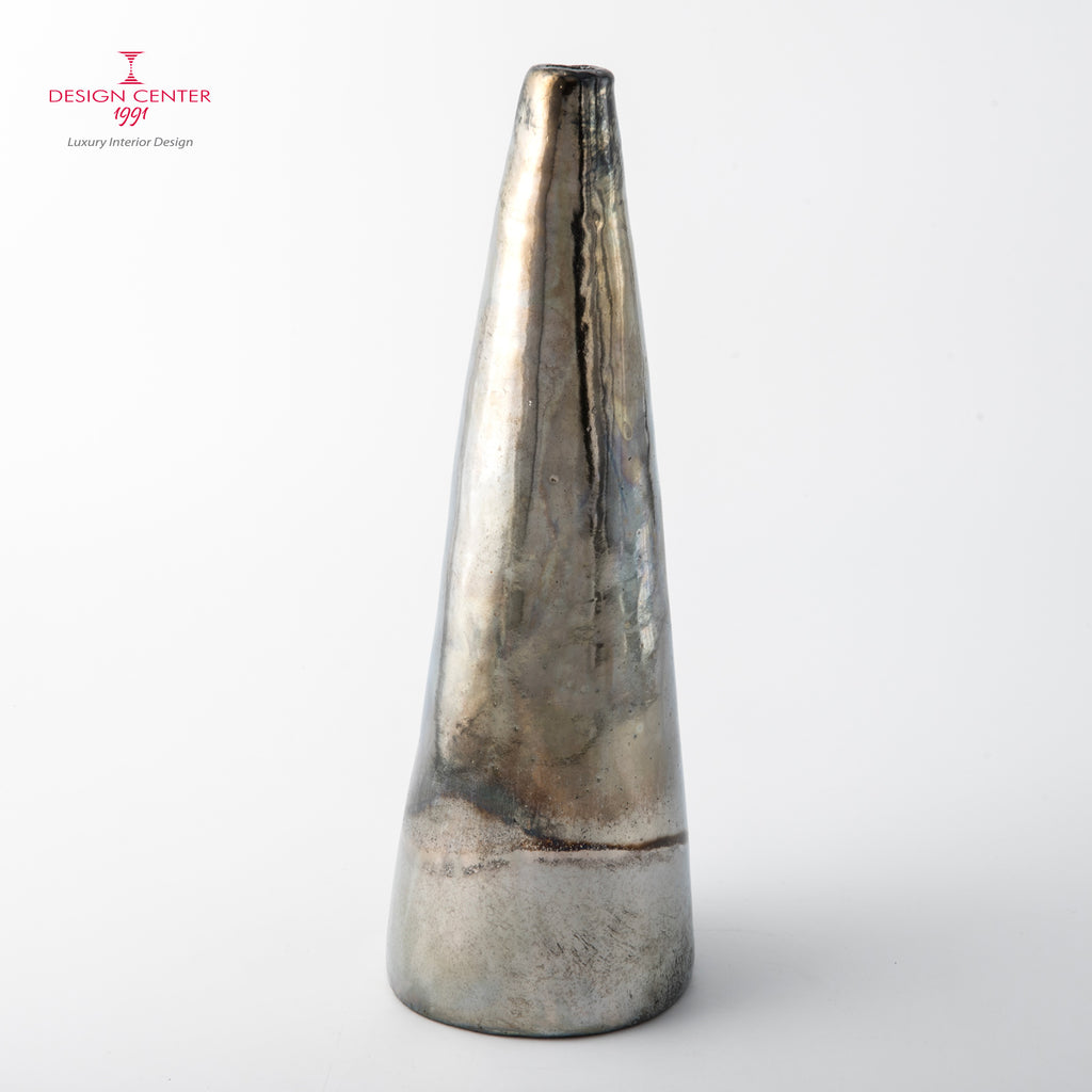 SOLE NOTTURNO  #3 - Vaso scultura in ceramica raku - Pezzo unico di Nino Basso