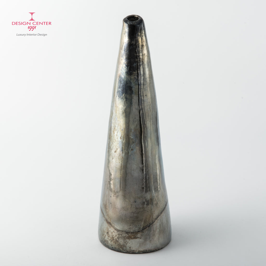 SOLE NOTTURNO  #3 - Vaso scultura in ceramica raku - Pezzo unico di Nino Basso