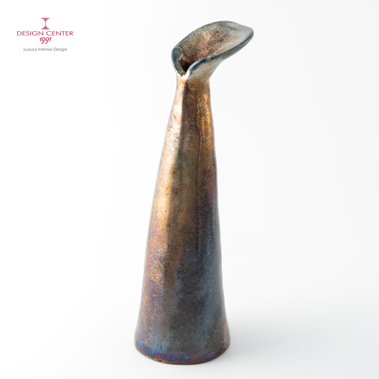 FIORI NELLA NOTTE #1 - Vaso scultura in ceramica Raku - Pezzo unico di Nino Basso