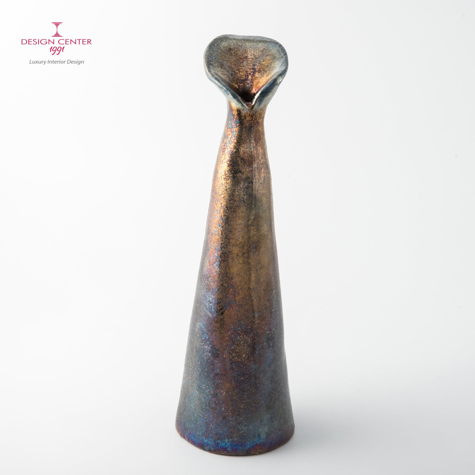 FIORI NELLA NOTTE #1 - Vaso scultura in ceramica Raku - Pezzo unico di Nino Basso