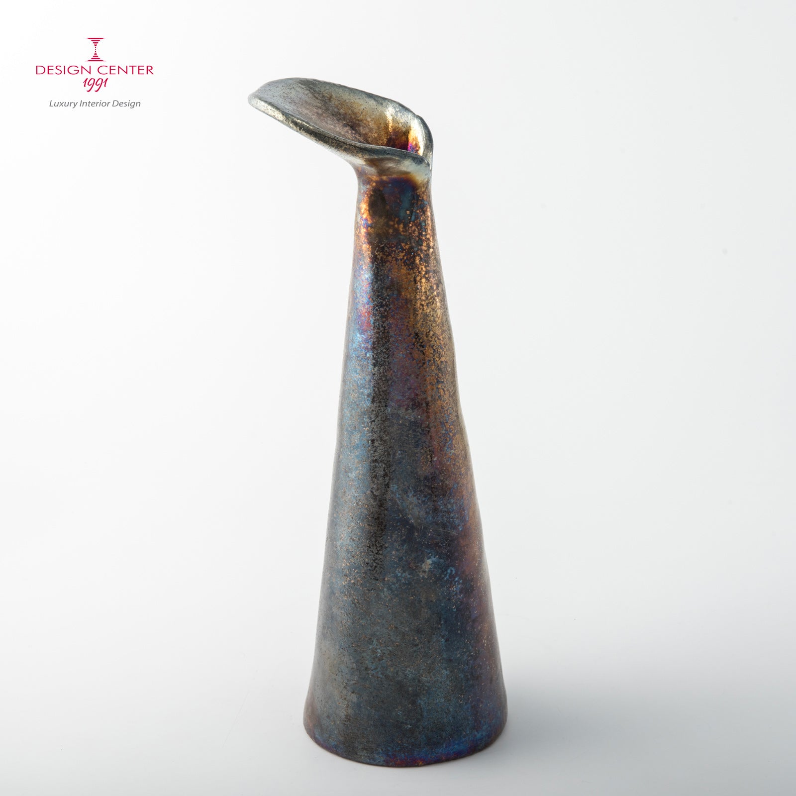FIORI NELLA NOTTE #1 - Vaso scultura in ceramica Raku - Pezzo unico di Nino Basso