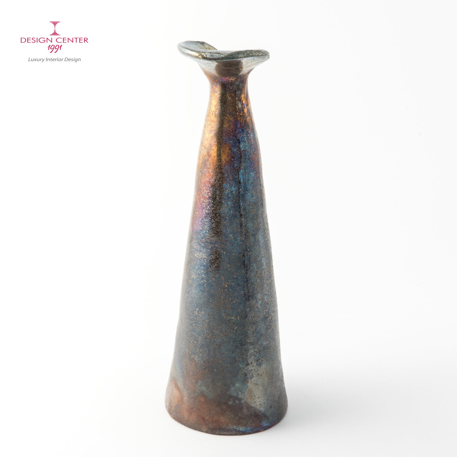 FIORI NELLA NOTTE #1 - Vaso scultura in ceramica Raku - Pezzo unico di Nino Basso