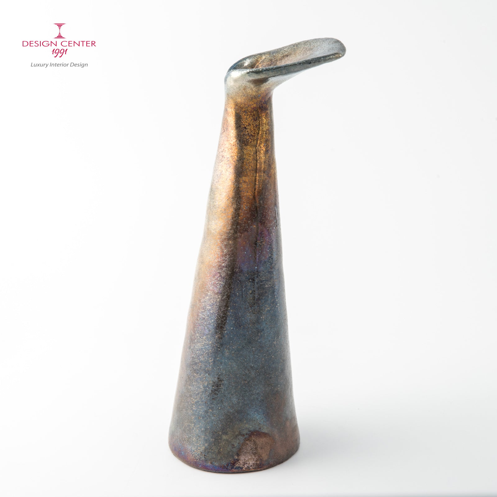 FIORI NELLA NOTTE #1 - Vaso scultura in ceramica Raku - Pezzo unico di Nino Basso