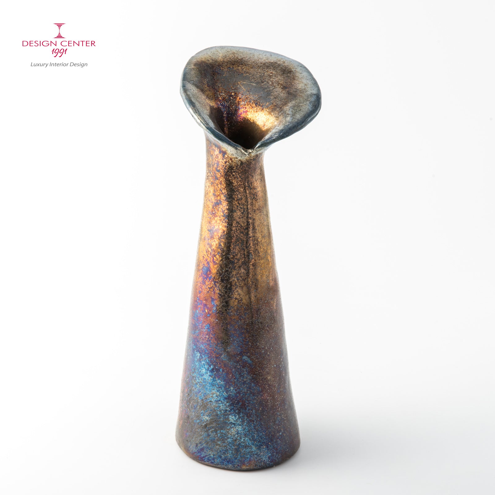 FIORI NELLA NOTTE  #2 - Vaso scultura in ceramica Raku - Pezzo unico di Nino Basso