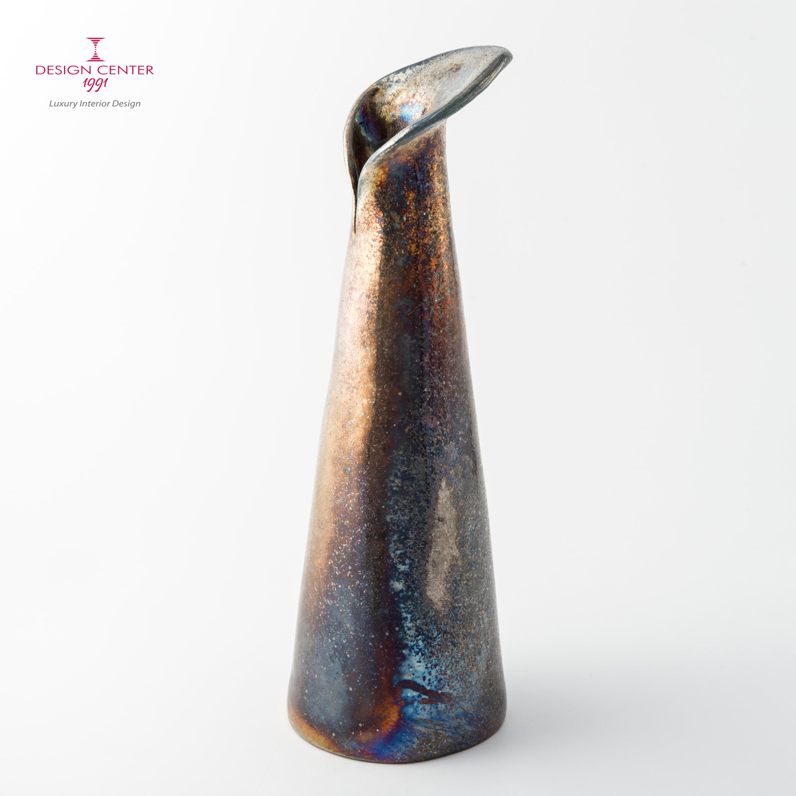 FIORI NELLA NOTTE  #3 - Vaso scultura in ceramica Raku - Pezzo unico di Nino Basso