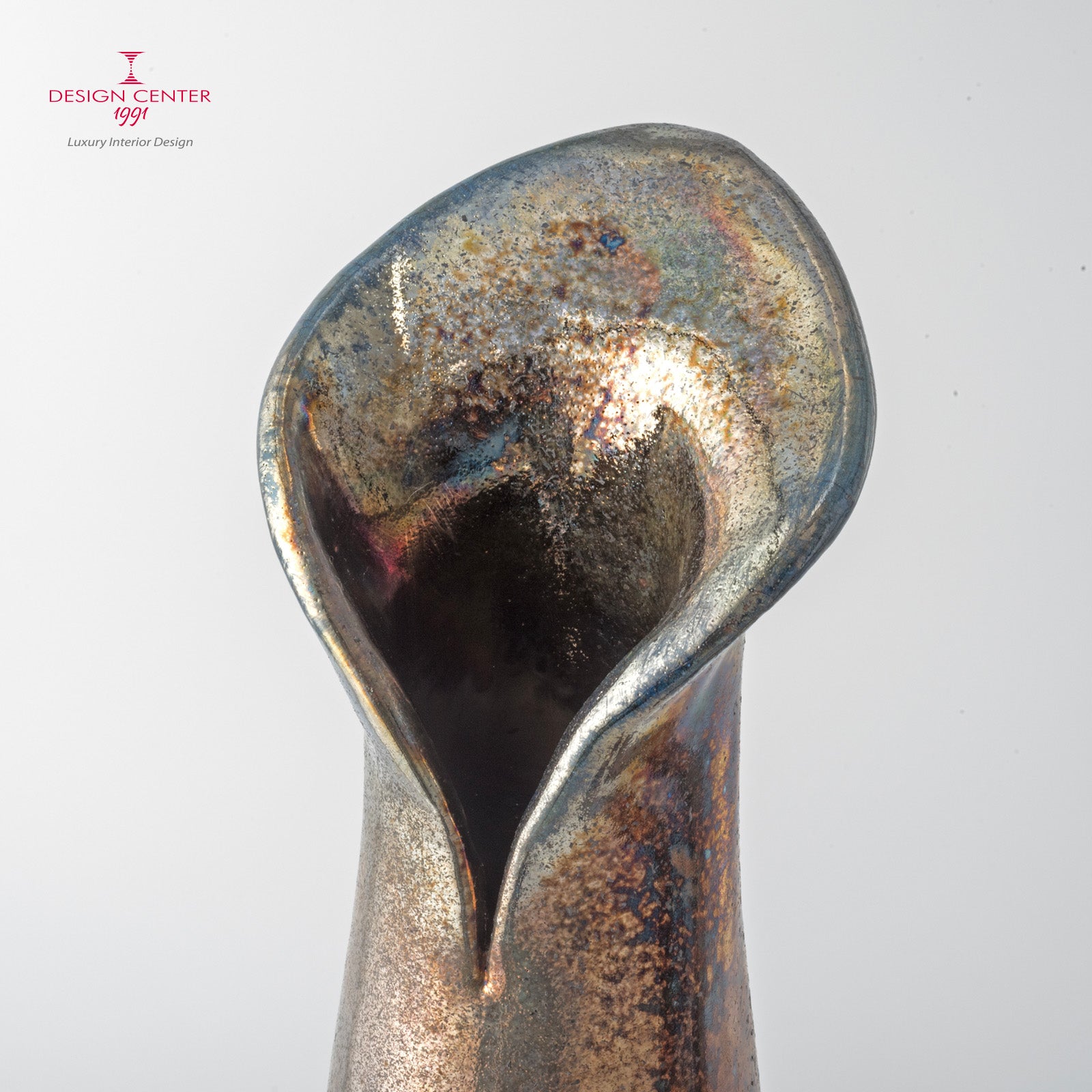 FIORI NELLA NOTTE  #3 - Vaso scultura in ceramica Raku - Pezzo unico di Nino Basso