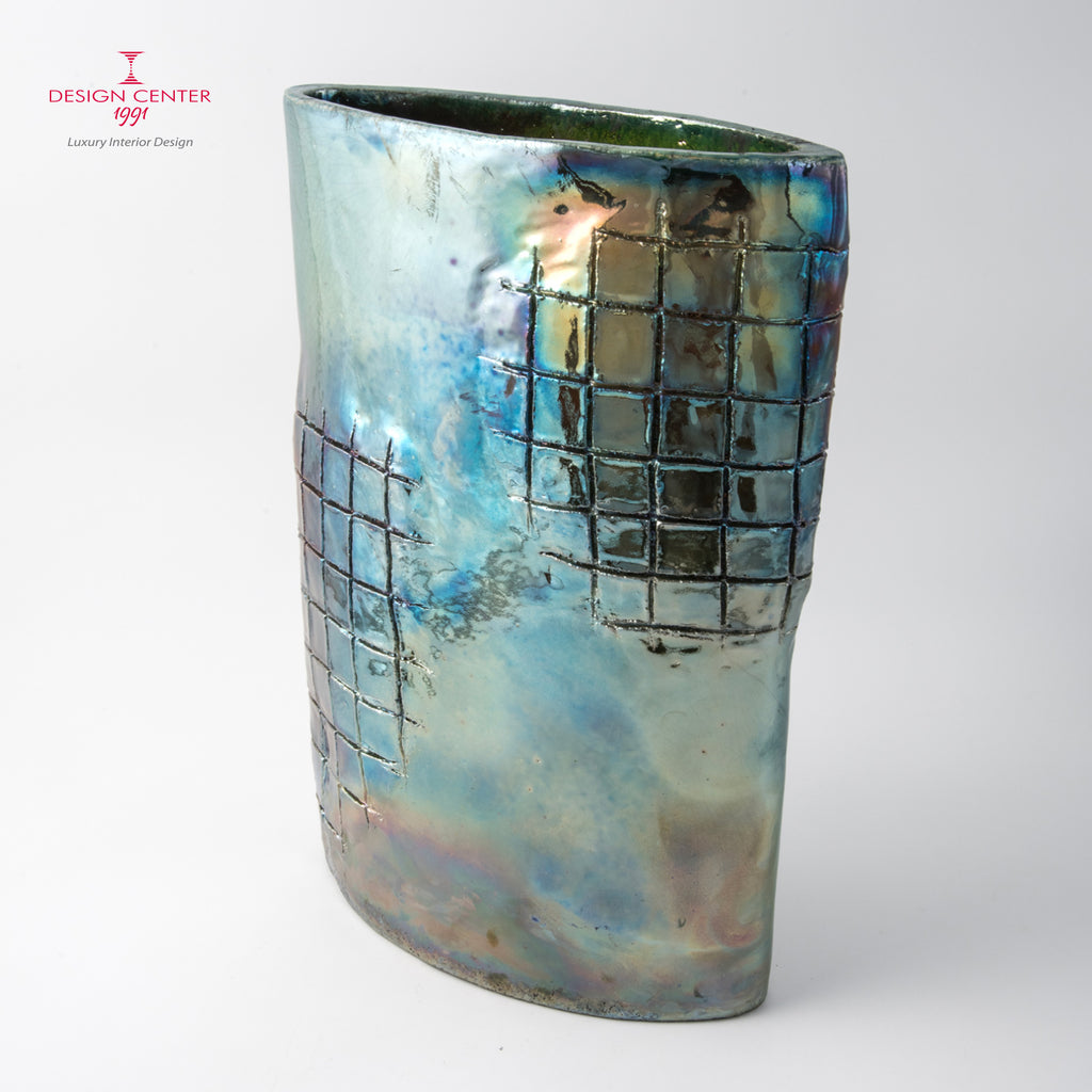 BAGLIORI A VENEZIA - Vaso scultura in ceramica raku - Pezzo unico di Nino Basso