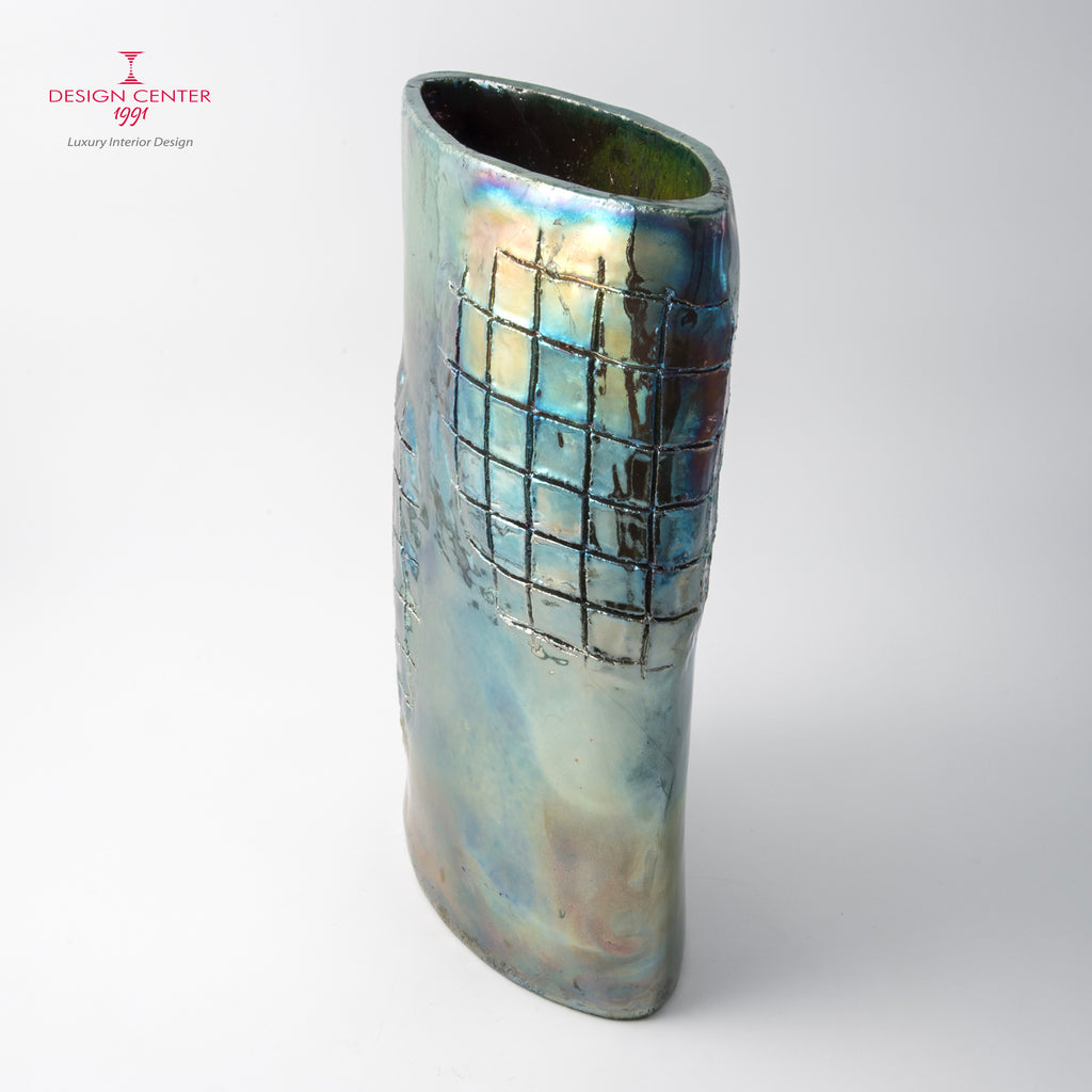 BAGLIORI A VENEZIA - Vaso scultura in ceramica raku - Pezzo unico di Nino Basso