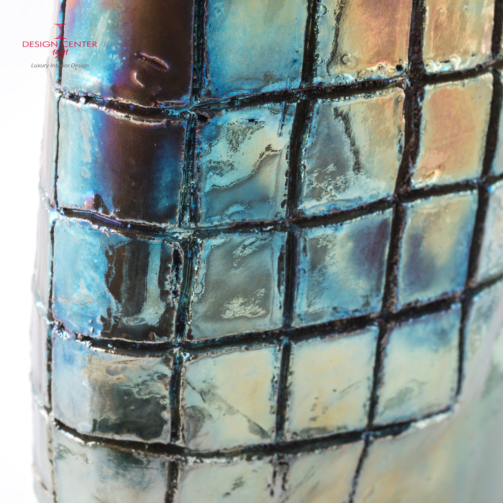 BAGLIORI A VENEZIA - Vaso scultura in ceramica raku - Pezzo unico di Nino Basso