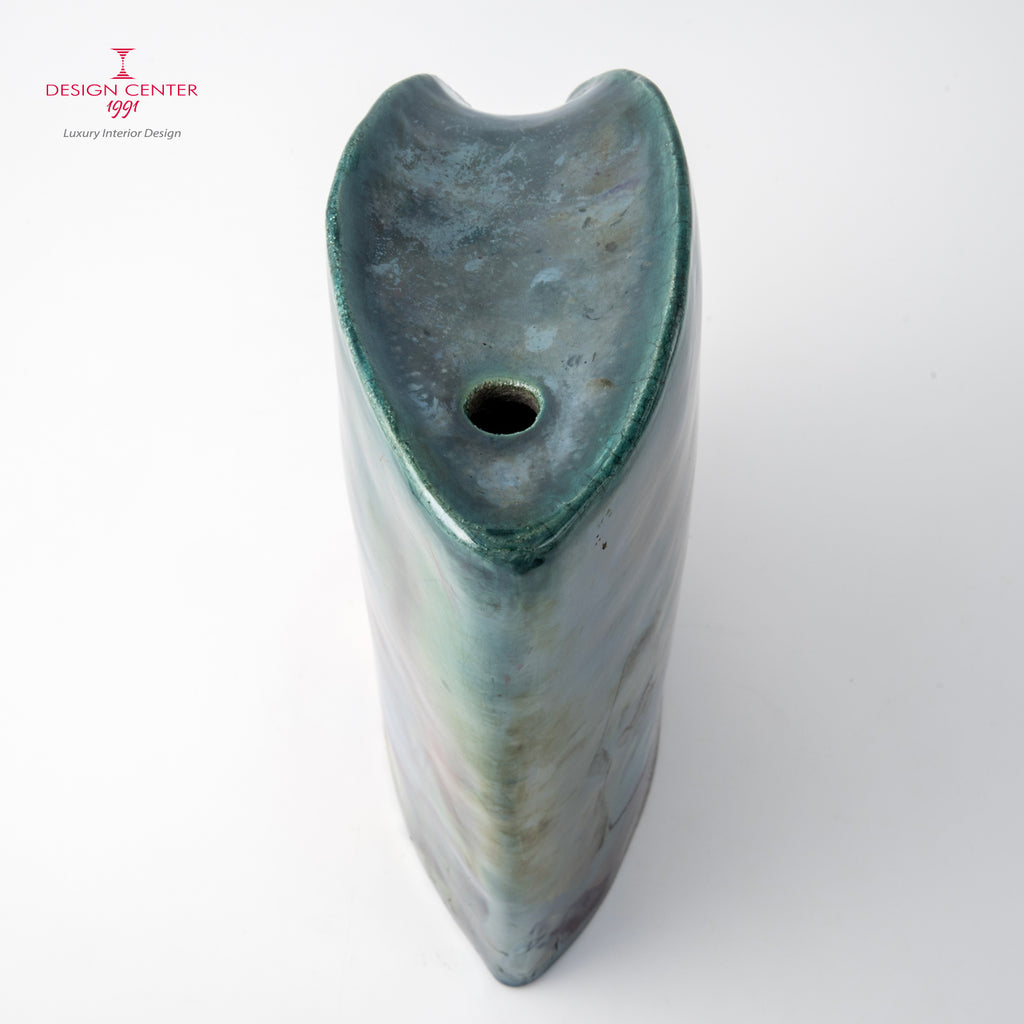 AURORA A POSITANO - Vaso scultura in ceramica raku - Pezzo unico di Nino Basso