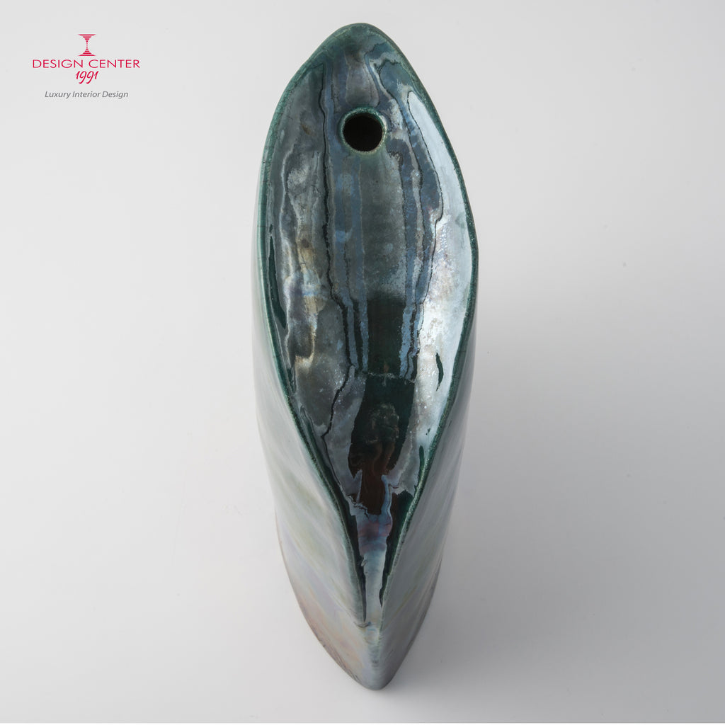 AURORA A POSITANO - Vaso scultura in ceramica raku - Pezzo unico di Nino Basso