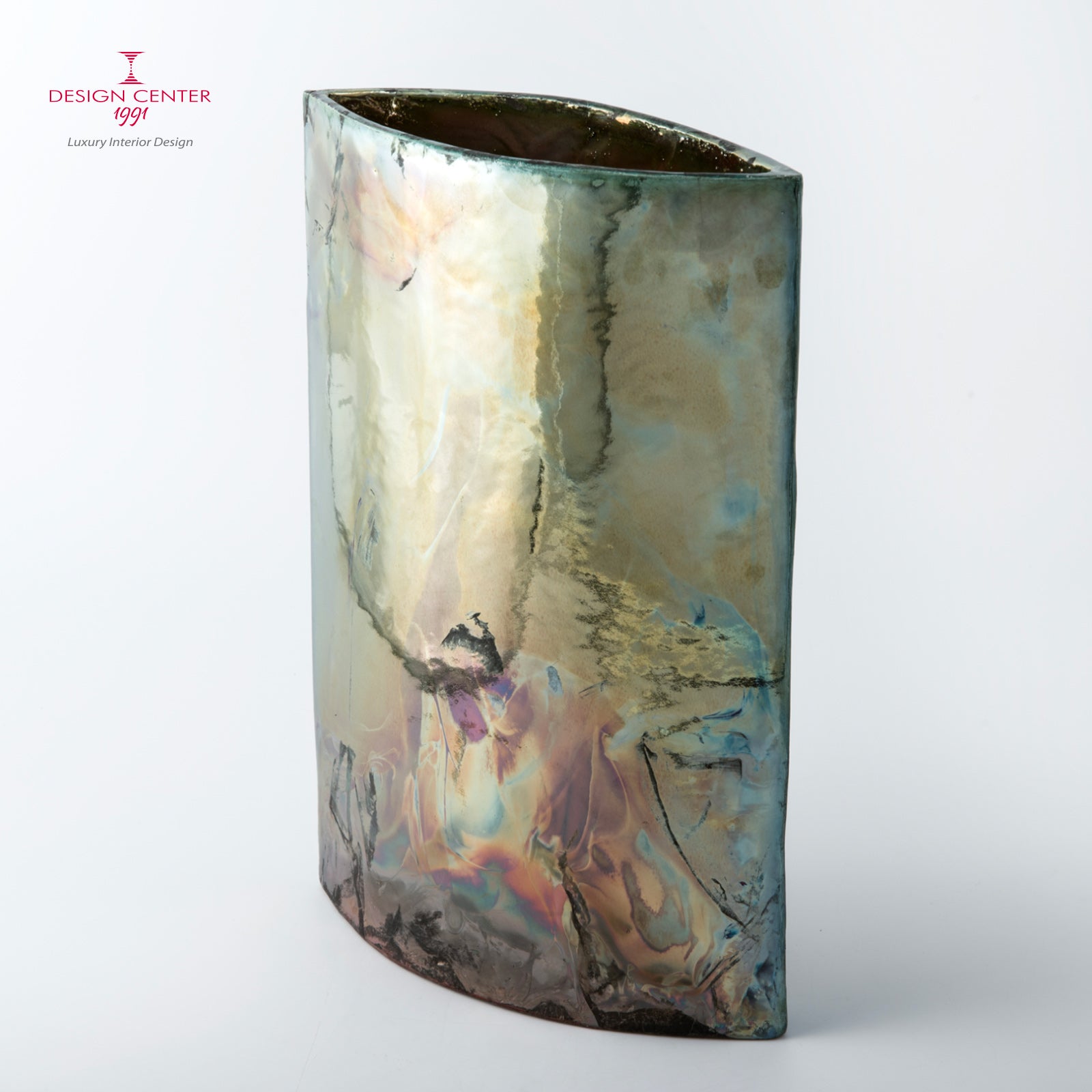 TRAMONTO A PORTOFINO - Vaso scultura in ceramica raku -  Pezzo unico di Nino Basso
