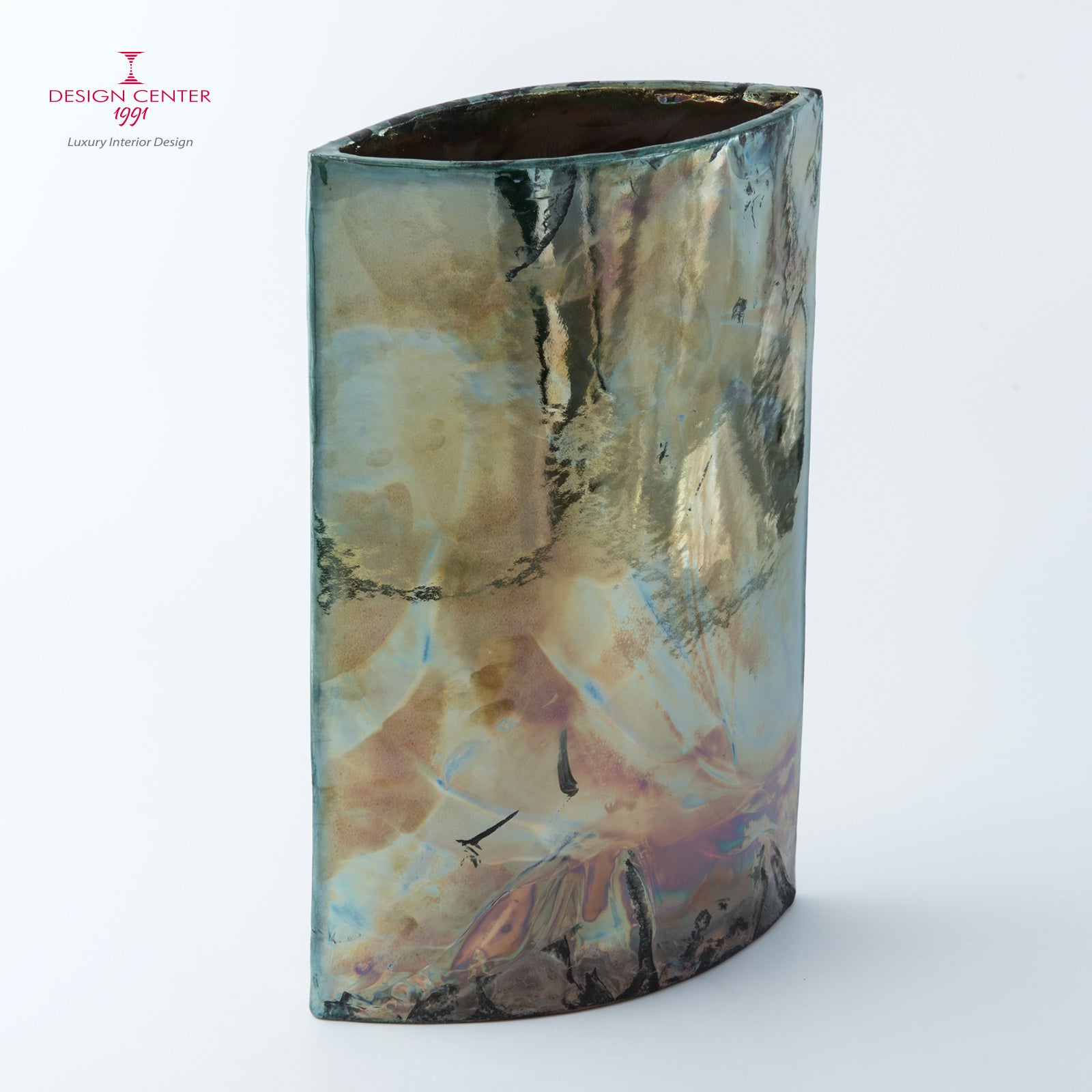 TRAMONTO A PORTOFINO - Vaso scultura in ceramica raku -  Pezzo unico di Nino Basso