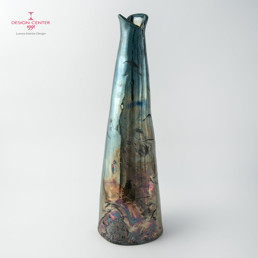 NOTTURNO A PORTOFINO - Vaso scultura in ceramica raku - Pezzo unico di Nino Basso