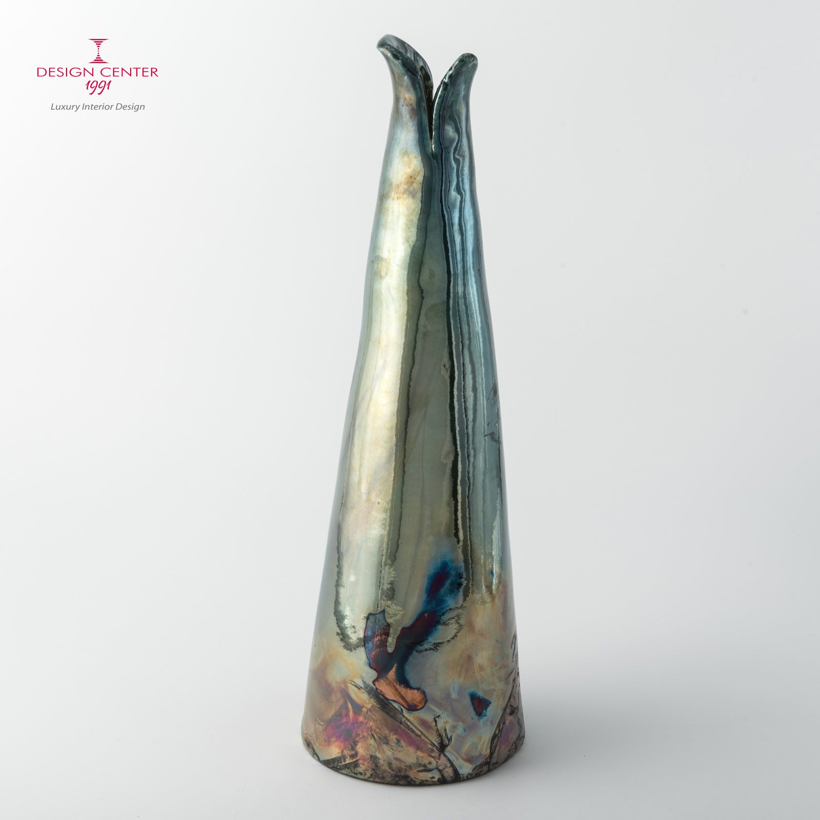 NOTTURNO A PORTOFINO - Vaso scultura in ceramica raku - Pezzo unico di Nino Basso