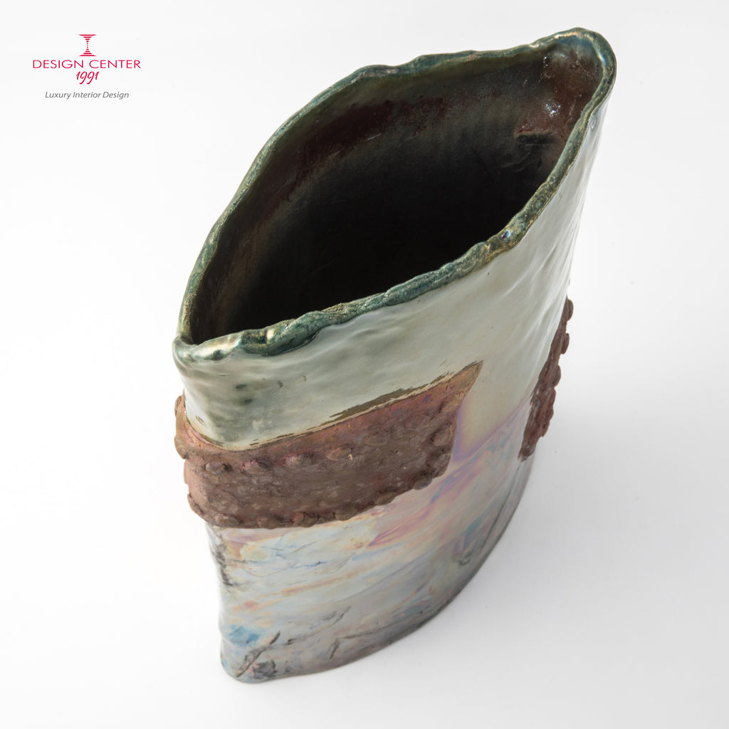 ANTICA LEGGENDA #1 - Vaso scultura in ceramica raku - Pezzo unico di Nino Basso