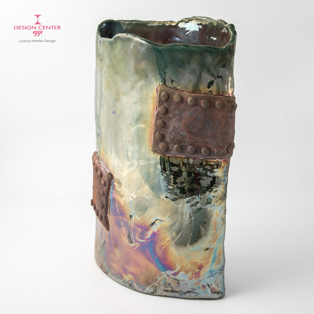 ANTICA LEGGENDA #1 - Vaso scultura in ceramica raku - Pezzo unico di Nino Basso