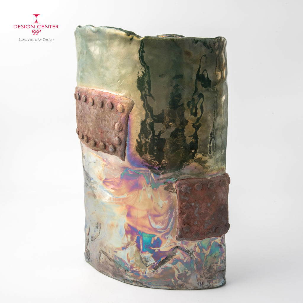 ANTICA LEGGENDA #1 - Vaso scultura in ceramica raku - Pezzo unico di Nino Basso