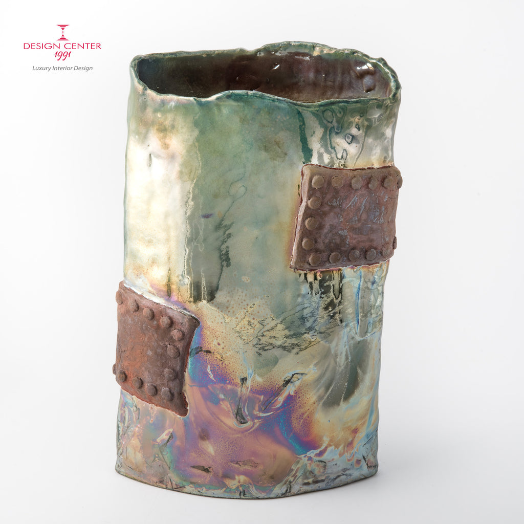 ANTICA LEGGENDA #1 - Vaso scultura in ceramica raku - Pezzo unico di Nino Basso