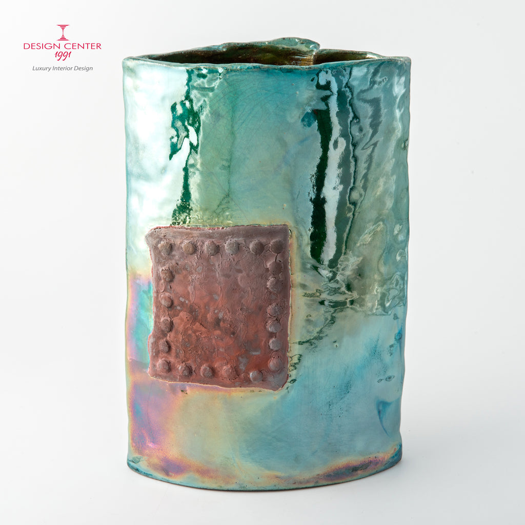 ANTICA LEGGENDA #2 - Vaso scultura in ceramica raku - Pezzo unico di Nino Basso