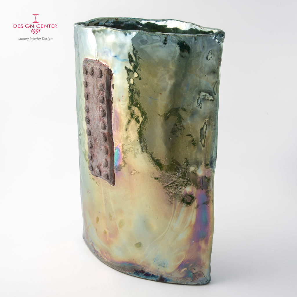 ANTICA LEGGENDA #2 - Vaso scultura in ceramica raku - Pezzo unico di Nino Basso
