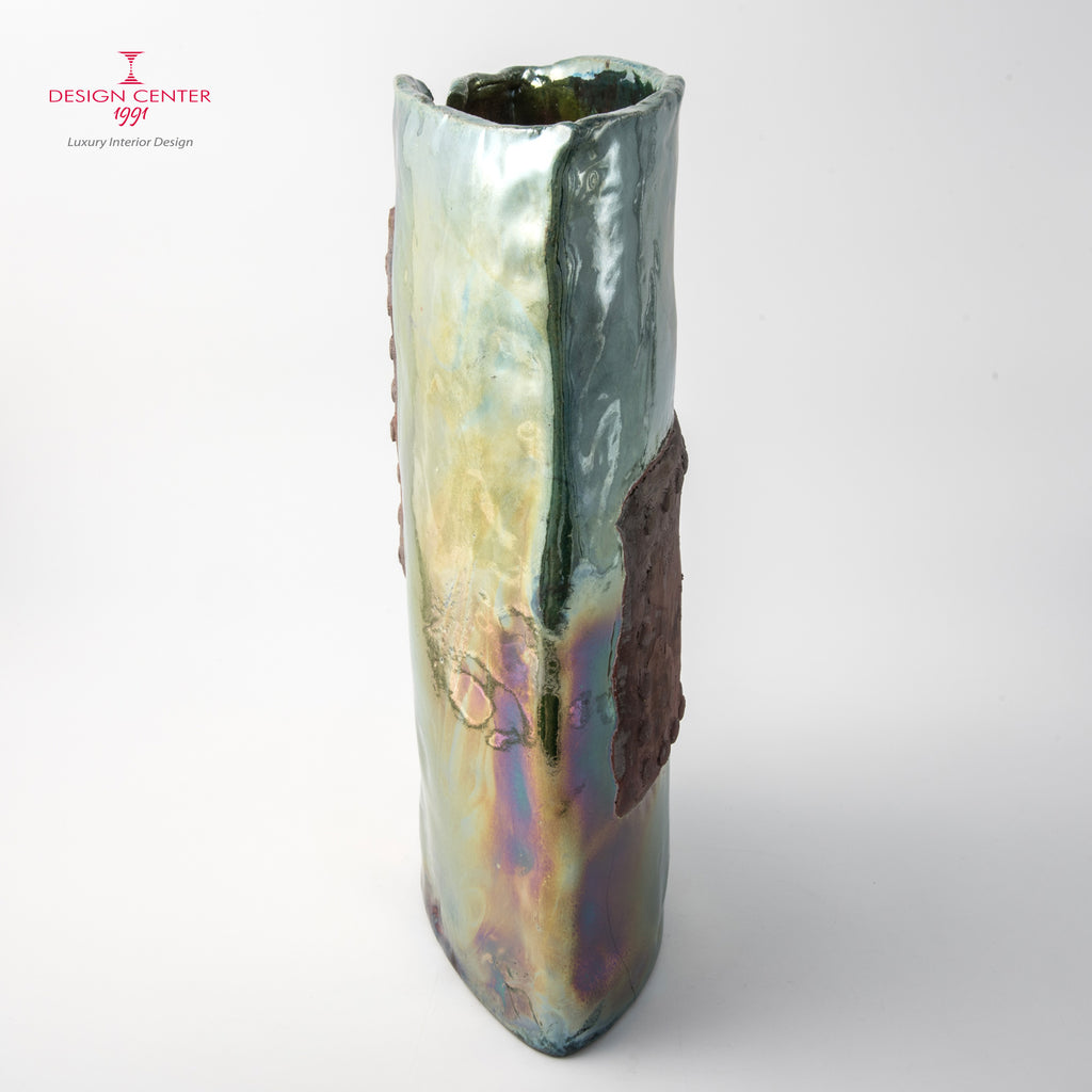 ANTICA LEGGENDA #2 - Vaso scultura in ceramica raku - Pezzo unico di Nino Basso
