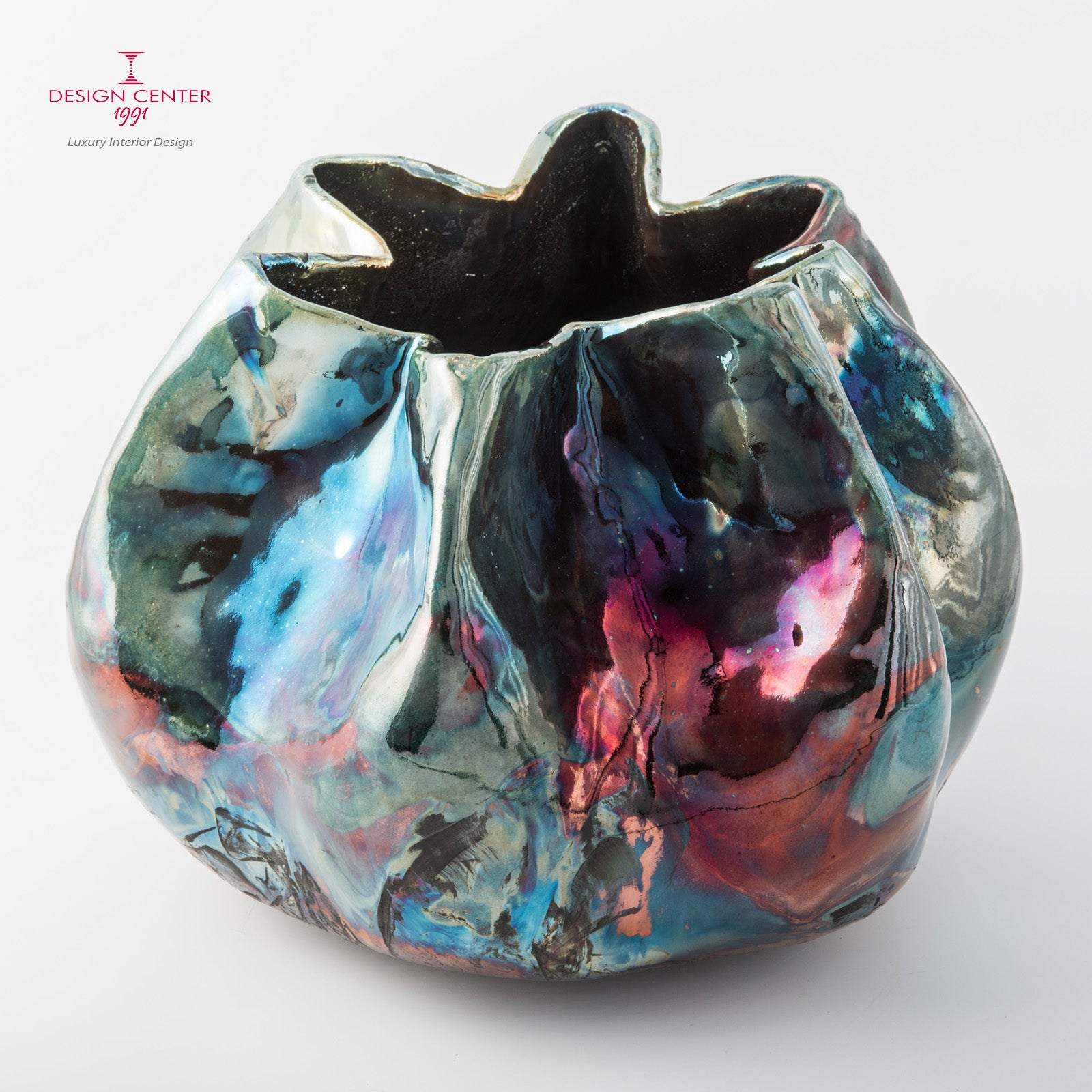 IL GIARDINO DEI SEGRETI - Vaso scultura in ceramica raku - Pezzo unico di Nino Basso