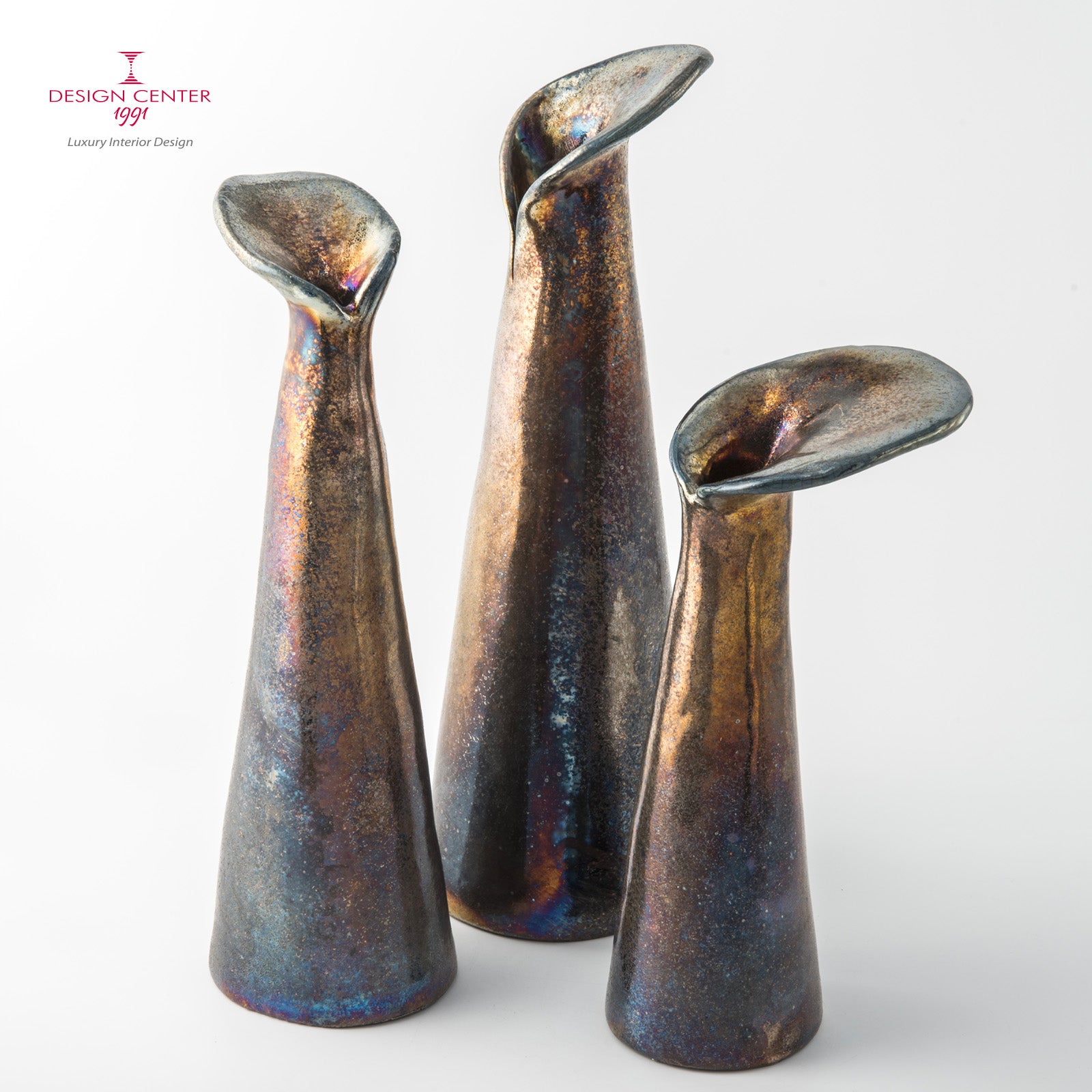 FIORI NELLA NOTTE  #3 - Vaso scultura in ceramica Raku - Pezzo unico di Nino Basso